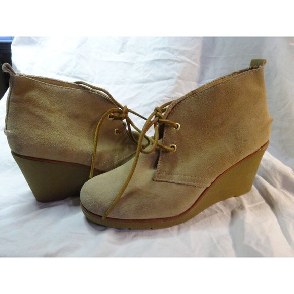 Sperry Top-Sider Stella Prow Women 9 M Ankle Wedge Bootie Suede Tan - Picture 3 of 8